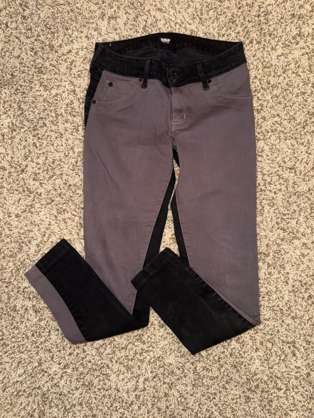 Hudson Jeans Two-Tone Gray and Black Jeans